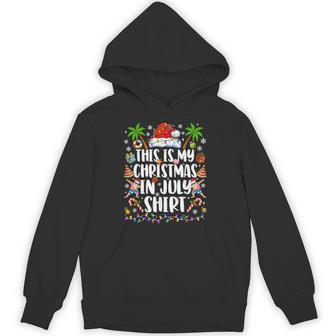 Christmas In July Santa Hat Summer Beach Vacation Xmas Hoodie - Thegiftio UK