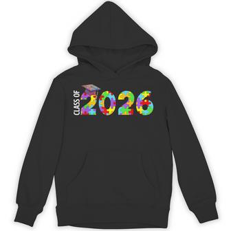 Class Of 2026 Autism Puzzle Graduation Senior Proud Autistic Hoodie | Seseable UK