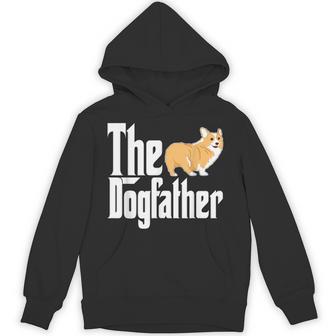 Corgi Dog Dad Dogfather Dogs Daddy Father Hoodie - Monsterry