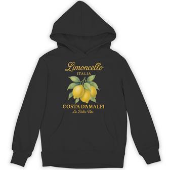 Costa Limoncello D'amalfi Retro Lemon Graphic Italy Lemons Hoodie - Thegiftio UK