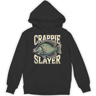 Crappie Slayer Fishing Enthusiast For Anglers Hoodie - Thegiftio UK