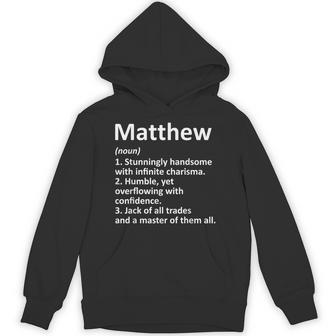 Custom Name Meaning Boy Christmas Father's Day Matthew Definition Personalized Name Birthday Hoodie | Seseable UK