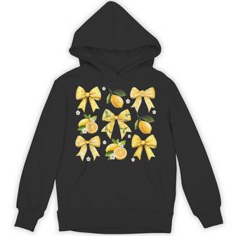 Cute Easy Peasy Bow Lemon Squeezy Hello Summer Vacation Hoodie - Thegiftio UK