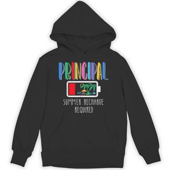 Cute Principal Summer Recharge Required Last Day Of School Hoodie - Thegiftio UK