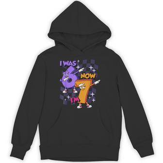 Dabbing 67 私は6歳でしたが、今は7歳です。おもしろいバースデーガールキッズ67 パーカー - Kawaiitshirt