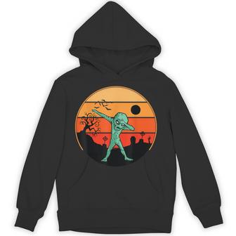 Dabbing Alien ハロウィン 面白い ダブ ダンス ポーズ トリック オア トリート パーカー - Kawaiitshirt