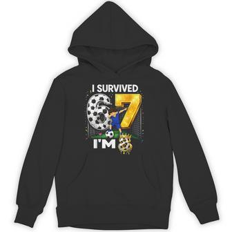 Dabbing I Survived 6 7 Soccer I'm 8 For Boys Kids Hoodie - Thegiftio UK