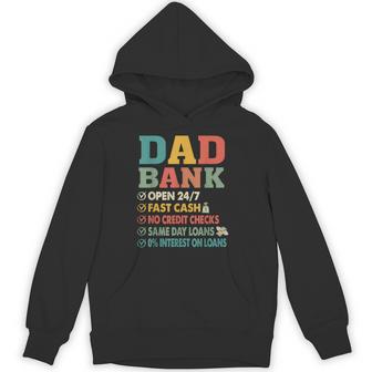 Dad Bank Father's Day No Credit Checks Vintage Daddy Hoodie - Thegiftio UK