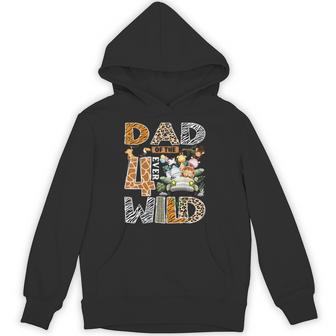 Dad Of The Four Ever Wild Safari 4Th Birthday Boy Hoodie - Thegiftio UK