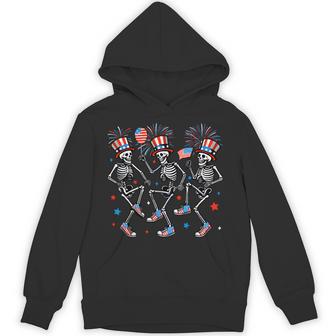 Dancing Skeleton Independence Day American 4Th Of July Hoodie - Thegiftio UK