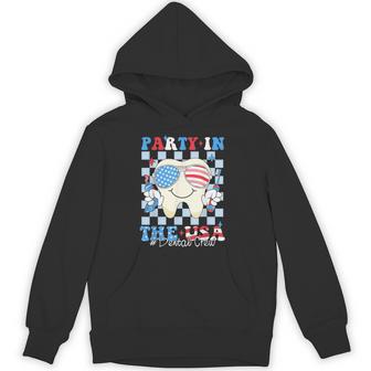 Dental Crew Patriotic Dentist 4Th Of July Party In The Usa Hoodie - Thegiftio UK