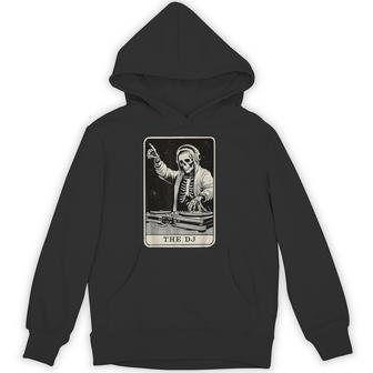 The Dj Tarot Card Skeleton Music Deck Party Major Arcana Hoodie - Thegiftio UK