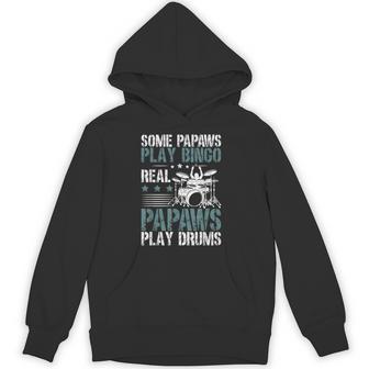 Drummer Papaw Drum Papaw Drummer Papaw Grandpa Hoodie - Thegiftio UK