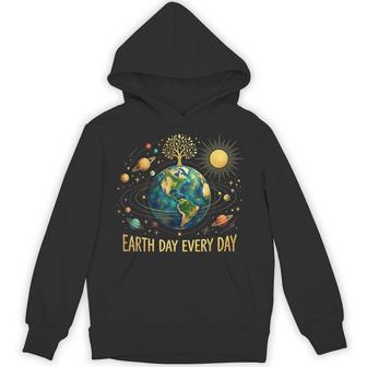 Earth Day Every Day Save The Earth Planets Hoodie - Monsterry