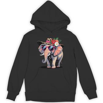 Elephant With Sunglasses Safari Elephant Animal Lover Hoodie - Thegiftio