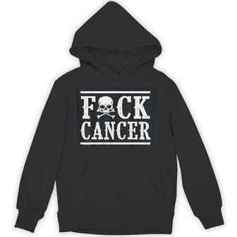 F Cancer Skull And Crossbones Skeleton Breast Cancer Hoodie - Thegiftio