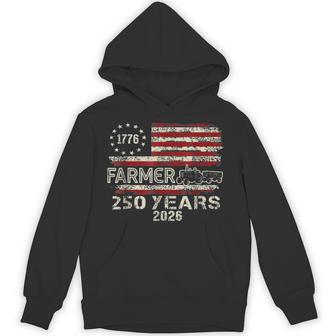 Farmer Tractor 250 Years American 250Th Anniversary Usa Hoodie - Thegiftio UK