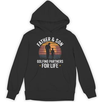 Father Son Golfing Partners Family Golf Matching Dad Golfer Hoodie - Thegiftio UK