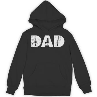 Fathers Day Dad Bold Silhouettes Cool Graphic Papa Daddy Men Hoodie - Thegiftio UK