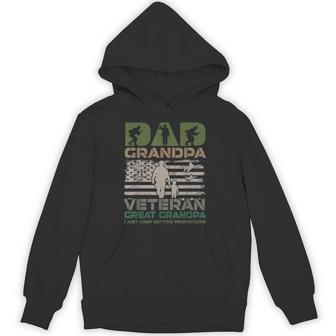 Fathers Day Dad Grandpa Veteran Great Grandpa From Grandkids Hoodie - Thegiftio UK