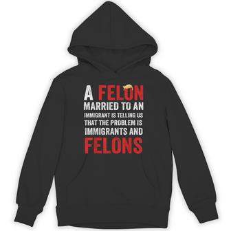 A Felon Married To An Immigrant Is Telling Us That Problem Hoodie - Thegiftio UK