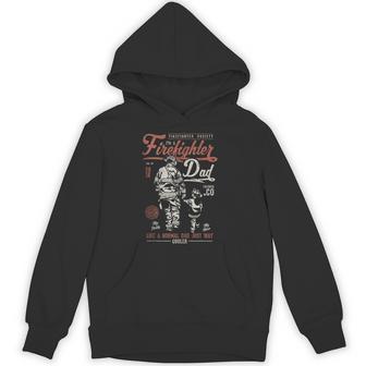 Firefighter Dad Vintage Fireman Father Hoodie | Seseable UK