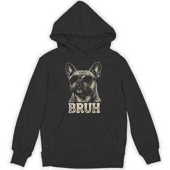 French Bulldog Sunglasses Bruh Dog Lovers Kids Ns Hoodie | Seseable UK