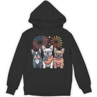 Frenchie Bulldog Usa American Flag French Dog 4Th Of July Hoodie - Thegiftio UK