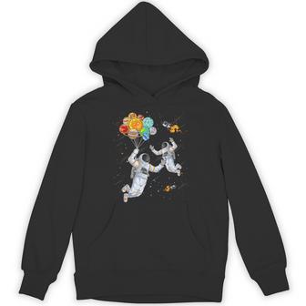 Astronaut Dad & Son Daughter Galaxy Lover Fathers Day Hoodie - Thegiftio UK