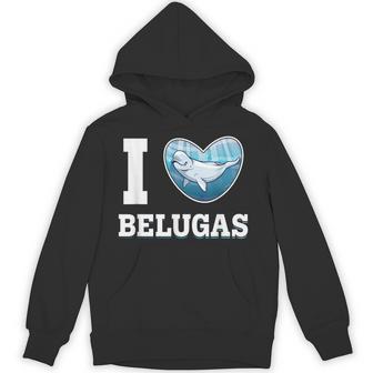 Beluga Lover White Whale Aquatic Animals Beluga Whale Hoodie - Thegiftio UK
