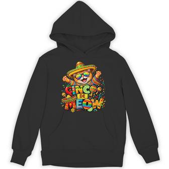 Cinco De Meow Mexican Cat Sombrero Cinco De Mayo Hoodie | Seseable UK