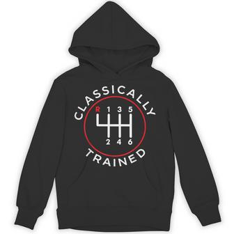 Classically Trained Manual Gear Car Pedals Driving Hoodie | Mazezy