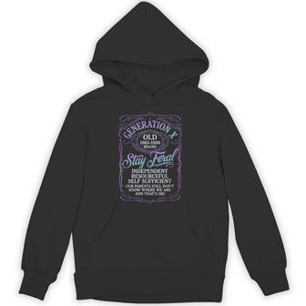 Generation X Stay Feral Gen X Gen Xer Nostalgia Hoodie - Thegiftio UK