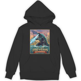 Kaiju Monster Japanese 250 Years 1776 2026 4Th Of July Hoodie - Thegiftio UK