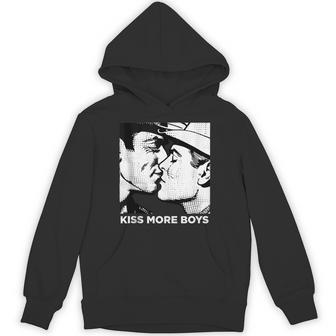 Kiss More Boys Rodeo Cowboys Gay Trans Rights Lgbt Hoodie - Thegiftio UK