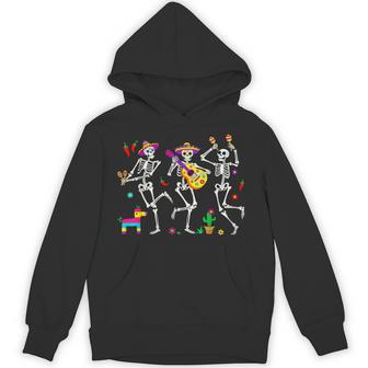 Skeleton Dancing Guitar Pinata Cinco De Mayo Hoodie - Thegiftio