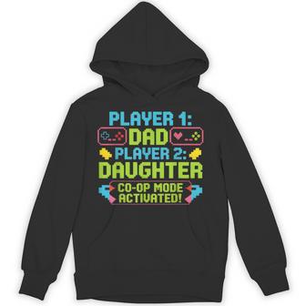 Gaming Fathers Day Retro Gamer For Dad And Daughter Hoodie - Monsterry