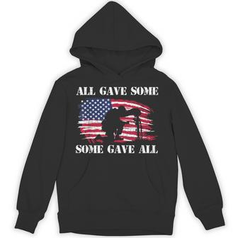 All Gave Some Some Gave All Patriotic Veteran Memorial Day Hoodie - Thegiftio UK