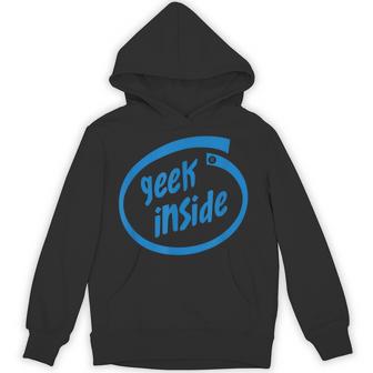 Geek Inside Eccentric Intellectual Tech パーカー - Kawaiitshirt