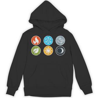 Gloomhaven Elements シンボル 火 氷 空 地球 ライトダーク パーカー - Kawaiitshirt
