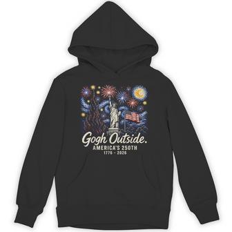 Gogh Outside America's 250Th 1776 2026 Starry Night Usa Hoodie - Thegiftio UK