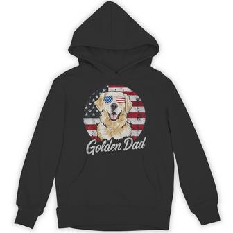 Golden Dad White English Cream Golden Retriever Dog Father Hoodie - Thegiftio UK