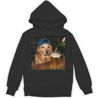 Golden Retriever Drinking Beer Dog Meme Hoodie | Mazezy