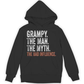 Grampy The Man The Myth The Bad Influence Father's Day Hoodie - Thegiftio UK