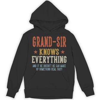 Grand-Sir Knows Everything Father's Day Retro Vintage Hoodie - Monsterry