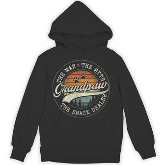 Grandpaw The Myth The Snack Dealer Fathers Day Dog Grandpa Hoodie - Thegiftio UK