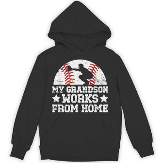 My Grandson Baseball Catcher Grandpa Of A Baseball Catcher Hoodie - Thegiftio UK