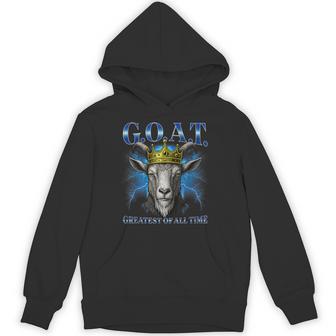 Greatest Of All Time Champion Sports Goat King Crown GOAT Hoodie | Seseable UK