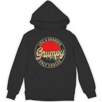 Grumpy Like A Grandpa Only Cooler Papa Grandpa Hoodie - Thegiftio UK