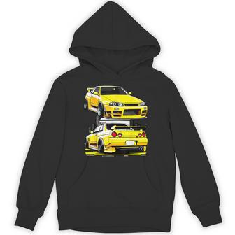 ブラック Gt R 32 Jdm スカイラインチューナー レーシングスタンス カードリフト パーカー - Kawaiitshirt